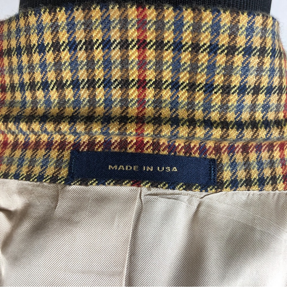 Hart Schaffner Marx Gold Trumpeter Blazer Sz 41L Loro Piana Houndstooth Cashmere - Picture 12 of 13